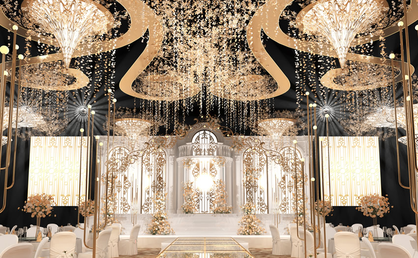 滨江花木兰喜事汇金色大厅效果展示